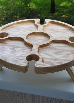 Винний столик з дерева2 фото