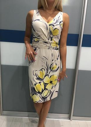 Платье на запах шелк, лен  minuet