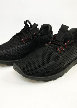 Тонкі кросівки | мякі чоловічі кросівки | 40 розмір. кросівки з тканини, що дихають. модель 45112. колір: чорний