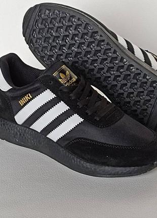 Кроссовки мужские адидас иники. adidas iniki замш сетка черные3 фото