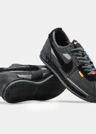 Мужские кроссовки nike cortez x union l.a grey black 40-41-456 фото