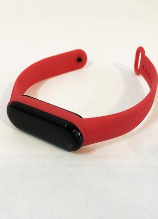 Фітнес браслет smart watch m5 band classic black смарт годинник-трекер. колір червоний5 фото