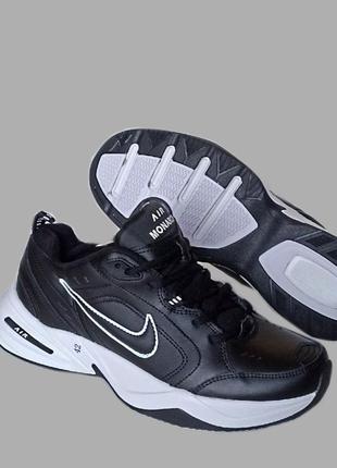 Кроссовки мужские nike air monarch white black / найк аир монарх черно белые3 фото