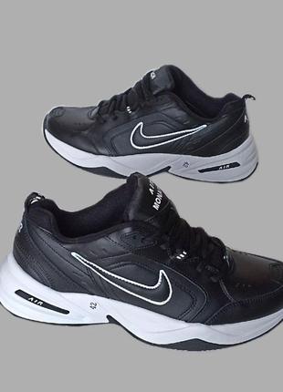 Кроссовки мужские nike air monarch white black / найк аир монарх черно белые4 фото