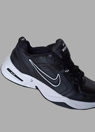 Кроссовки мужские nike air monarch white black / найк аир монарх черно белые2 фото