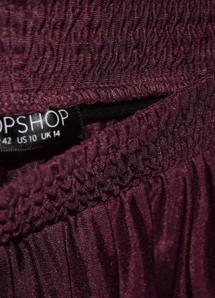 Юбка плисе баклажанового цвета topshop спідниця плісе5 фото