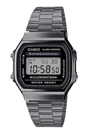 Чоловічі годинники casio a168wgg-1adf, титанові з чорним