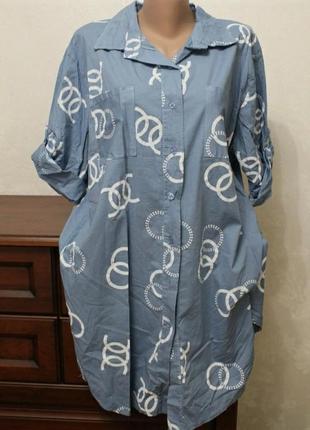 Шикарное летнее платье рубашка, размер универсальный56-62.1 фото