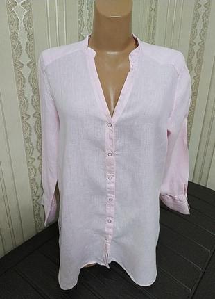 Zara еіжна лляна розкішна сорочка2 фото