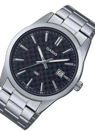 Мужские часы casio mtp-vd03d-1audf, серебристые с черным