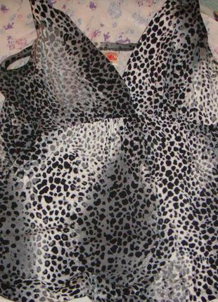 Майка топ леопардовый принт