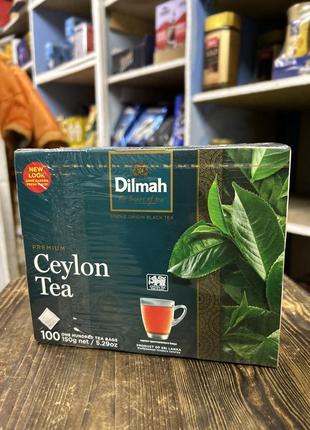 Чай чорний dilmah ceylon tea 100 пакетів