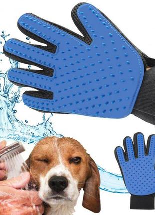 Рукавички для чищення тварин pet gloves5 фото
