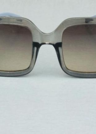 Christian dior окуляри маска жіночі сонцезахисні великі сіро-блакитні з градієнтом2 фото