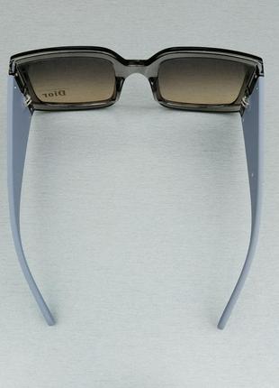 Christian dior окуляри маска жіночі сонцезахисні великі сіро-блакитні з градієнтом8 фото