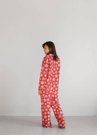 Женский пижамный костюм тройка цвет красный р.l 4497795 фото