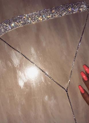 Роскошный блестящий серебристый серебро чокер колье ожерелье камни3 фото