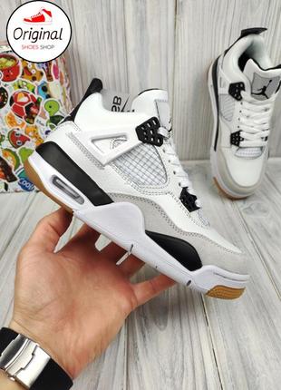 Женские кроссовки nike air jordan 4 retro x sb white