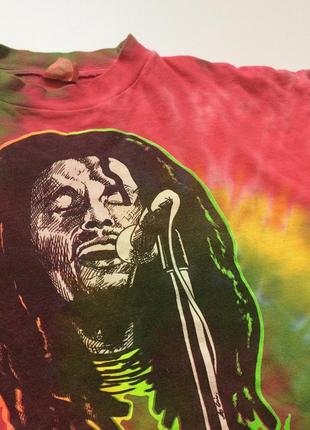 Футболка тай дай боб марлі vintage 90s bob marley tie dye tee2 фото