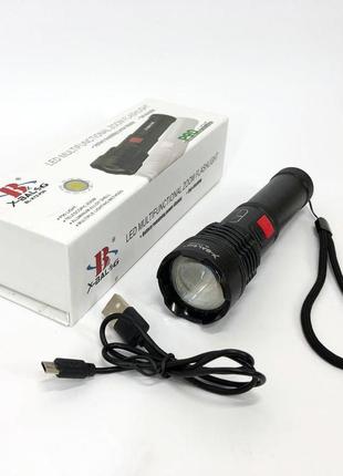 Фонарик светодиодный с аккумулятором x-balog bl-x72-p90, фонарь ручной мощный, тактичный фонарь2 фото