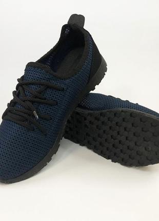 Кроссовки лето сетка мужские 40 размер. летние кроссовки. модель 15976. цвет: синий2 фото