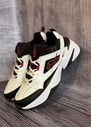 Кросівки чоловічі nike m2k tekno white black red (рр 41-46)