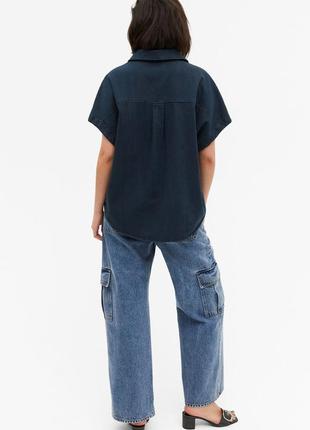 Крутая джинсовая рубашка monki в стиле oversize, xl2 фото