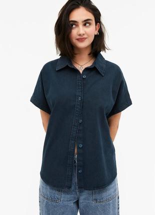 Крутая джинсовая рубашка monki в стиле oversize, xl3 фото