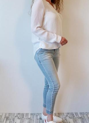 Белая блуза рубашка с длинным рукавом vero moda3 фото