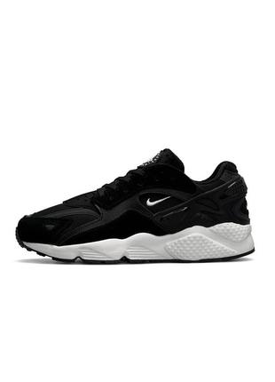 Мужские кроссовки nike air huarache runner black white