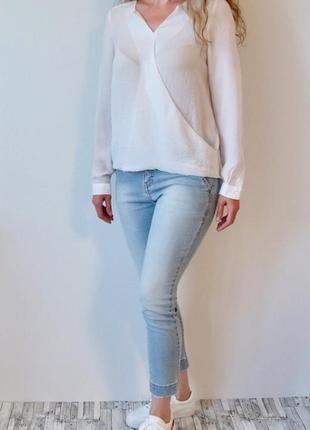 Белая блуза рубашка с длинным рукавом vero moda4 фото