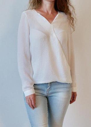 Белая блуза рубашка с длинным рукавом vero moda1 фото