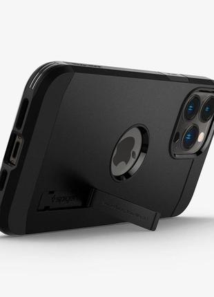 Чохол протиударний із підставкою spigen tough armor для iphone 13 pro max (6.7") black3 фото