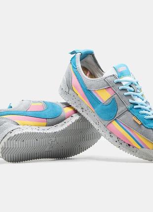 Мужские кроссовки nike cortez x union l.a grey blue 40-41-42-43-44-457 фото