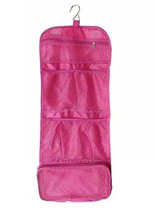 Органайзер дорожній сумочка travel storage bag косметичка. колір: рожевий2 фото