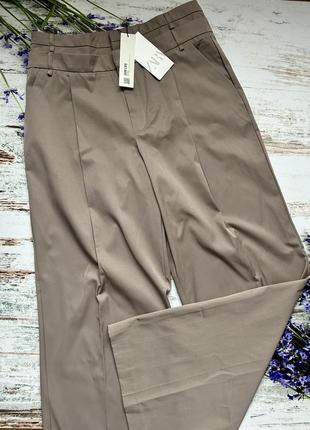 Широкие брюки, кюлоты с двойным поясом zara, размер l8 фото