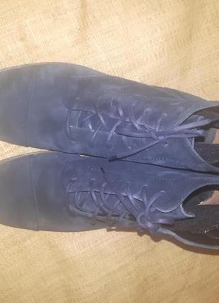 Paul green ботинки утеплены замша синие4 фото