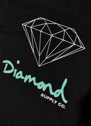 Мужская чёрная футболка с принтом / diamond / коттоновая футболка / поло / мужская одежда / чоловічий одяг /3 фото