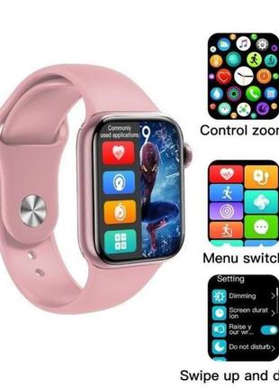 Smart watch m16 mini, wearfitpro, 38mm aluminium, голосовой вызов, pink