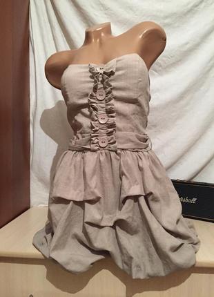 Італійський сарафан з відкритими плечима на резинці / сукні