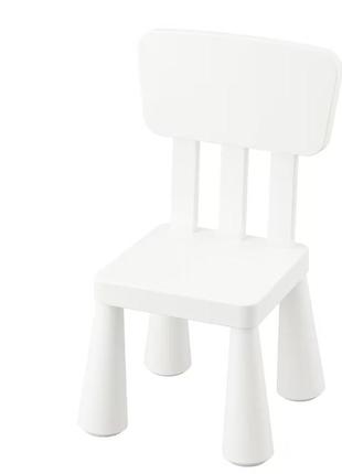 Дитячий стілець білого кольору  ікеа mammut 403.653.71