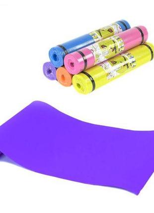 Килимок для йоги, 4 мм (фіолетовий)1 фото