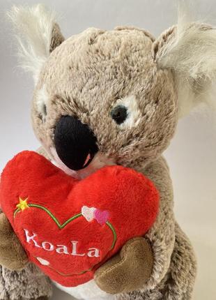 Велика м'яка іграшка коала з серцем2 фото