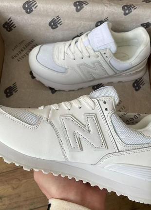 New balance 574 white3 фото