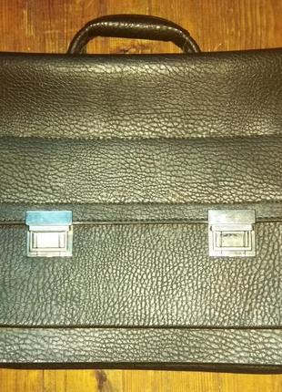 Чоловічий шкіряний портфель, мужской кожаный портфель1 фото