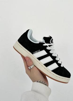 Кроссовки adidas campus 00's core black white classic10 фото