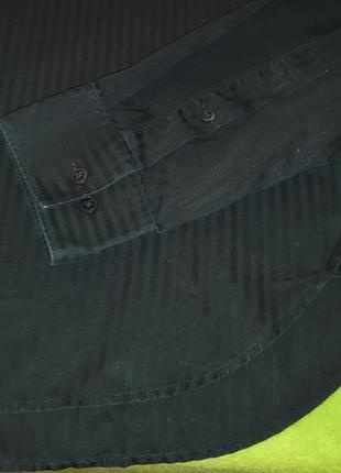 Стильна чорна сорочка в смужку michael kors, made in in indonesia3 фото