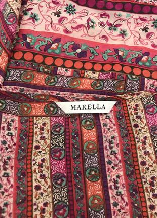 Люксовая ♥️♥️♥️ шелковая блузка с воланом marella (max mara), италия.9 фото