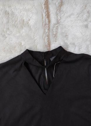 Черное замшевое короткое платье мини с чокером вырезом на шее стрейч батал большого размера8 фото
