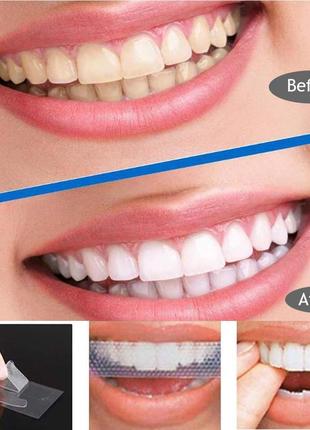 Американські відбілюючі смужки для зубів 3d white teeth whitening strips,14 шт2 фото